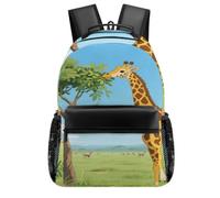 FekiLoot Giraffe Eating Leaves Backpack With Large Capacity, Travel Backpack with Pouch Pocket Gift for Men & Women, Laptop Backpack for Outdoors Hiking Traveling