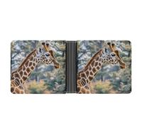 FekiLoot Giraffe High Neck Spot Wallet Slim PU Bifold Design Wallet with Multiple Card Slots Wallets Extra Capacity Pocket Wallets