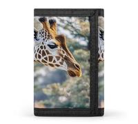 FekiLoot Giraffe High Neck Spot Wallet Slim Trifold Wallets with Multiple Card Slots Credit Card Holder Pocket Coin Purse