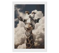 FekiLoot Giraffe in The Clouds Diamond Painting Kits for Beginners DIY Diamond Dots Art Kit Full Drill Round 5d Diamonds Pictures Gem Art Kits Rhinestone Painting Home Wall Decor8 x12