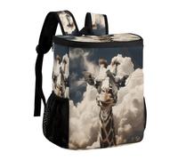 FekiLoot Giraffe in The Clouds Durable Cooler Backpack, Cooler Bag Large & Leakproof,Collapsible Cooler for Hot And Cold,Camping
