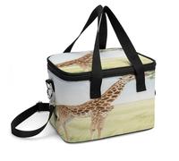 FekiLoot Giraffe Stretching Its Neck to Eat Leaves Cooler Bag Small Portable,Travel Ice Chest for Men Women Insulated Bag for Beach, Picnic & Road Trips