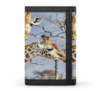 FekiLoot Giraffe Wallet Slim Trifold Wallets with Multiple Card Slots Credit Card Holder Pocket Coin Purse
