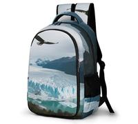 FekiLoot Glaciers And Lakes Backpack for Women Men Nurse Bag Front Pocket, Carry On Backpack for Weekender Business Hiking