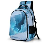 FekiLoot Glaciers Cracks Ice Caves Backpack for Women Men Nurse Bag Front Pocket, Carry On Backpack for Weekender Business Hiking