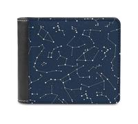 FekiLoot Glow in The Dark Bifold Wallet PU Leather Slim Card Holder with Exquisite Stitching Soft Touch Casual Bi-fold Purse Classic Compact Wallet for Everyday Work and Travel
