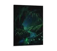 FekiLoot Glowworm Cave Canvas Wall Art Modern, Cute But Exquisite Wall Decor, Canvas Prints Ready to Hang for Living Room Bedroom Office Home Decorations11x14inch(28x36cm)