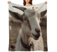 FekiLoot Goat on Hillside Throw Blankets Camping Blanket40 x50