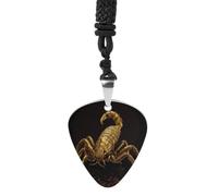 FekiLoot Gold Scorpion Guitar Pick Necklace Pendant Necklace
