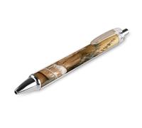 FekiLoot Golden Cat Champagne Pad Ballpoint Pens Retractable Ball Point Pens Smooth-Flowing Black Ink 0.5mm Writing Pen Black Ink Pen for Men Women 1 PCS