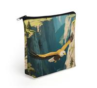 FekiLoot Golden Eagles in The Valley Cosmetic Bag Make Up Bag Storage Bags
