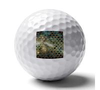 FekiLoot Golden Glittering Fish Scales Practice Golf Ball for Putting Practice and Training,Golf Ball with Easy Control Soft Feel