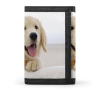 FekiLoot Golden Retriever Puppies Wallet Slim Trifold Wallets with Multiple Card Slots Credit Card Holder Pocket Coin Purse