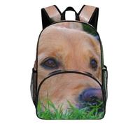 FekiLoot Golden Retriever Waterproof Oxford Fabric Backpack, Large Capacity Casual Rucksack with Adjustable Padded Straps, Multipurpose Daypack for Daily Commute Outdoor Activities