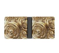 FekiLoot Golden Wire Spiral Leather Wallet Double-Sided Different Images Bifold Wallet Ultra Strong Stitching Slim Wallets