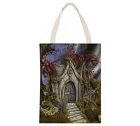 FekiLoot Gothic Fairy Garden Shopping Bag Canvas Tote Bag