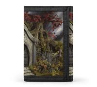 FekiLoot Gothic Fairy Garden Trifold Wallet Slim Minimalist Front Pocket Men's Passcase Wallet Credit Card Holder