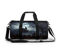 FekiLoot Gothic Happy Halloween Gym Bag Mens And Womens,Duffle Bag with Double Zippers,Tote Bag for Airport Subway Gymnasium