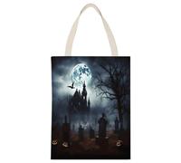 FekiLoot Gothic Happy Halloween Shopping Bag Canvas Tote Bag