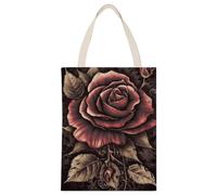 FekiLoot Gothic Rose Shopping Bag Canvas Tote Bag