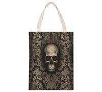 FekiLoot Gothic Wallpaper Skull Shopping Bag Canvas Tote Bag