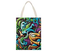 FekiLoot Graffiti Drawing Art Shopping Bag Canvas Tote Bag
