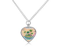 FekiLoot Graffiti Oasis Urn Necklace Heart, Cremation Jewelry with Funnel Kit Keepsake,Ashes Necklace for Dog Cat Love Women And Men