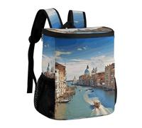 FekiLoot Grand Canal in Italy Durable Cooler Backpack, Cooler Bag Large & Leakproof,Collapsible Cooler for Hot And Cold,Camping