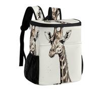 FekiLoot Graphic of Giraffe Tall Neck Durable Cooler Backpack, Cooler Bag Large & Leakproof,Collapsible Cooler for Hot And Cold,Camping