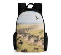 FekiLoot Grassland Animal Migration Backpack Daypack Travel Backpack