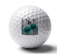 FekiLoot Gray Teal Flower Butterfly Practice Golf Ball for Putting Practice and Training,Golf Ball with Easy Control Soft Feel