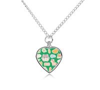FekiLoot Green Campus Pets Urn Necklace Heart, Cremation Jewelry with Funnel Kit Keepsake,Ashes Necklace for Dog Cat Love Women And Men