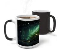 FekiLoot Green Christmas Tree Heat Color Changing Cup Coffee Mug