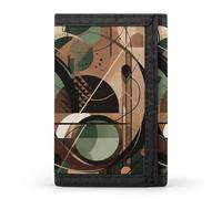 FekiLoot Green Circle Pattern Wallet Compact Blocking Trifold Wallets with Zipper Minimalist Purse Wallet Credit Card Holder