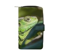FekiLoot Green Lizard Wallet for Men Women Large Capacity Purse Clutch Bag Handbag Checkbook Cash Credit Cards
