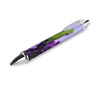 FekiLoot Green Parrot on Bougainvillea Ballpoint Pens Retractable Ball Point Pens Smooth-Flowing Black Ink 0.5mm Writing Pen Black Ink Pen for Men Women 1 PCS
