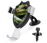 FekiLoot Green Snake Car Phone Holder Mount Strongest Suction & Clip Cell Phone Mount for Dashboard Windshield Vent Fits 4-6" Phones (Straight Vent Only)