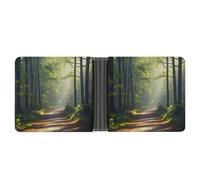 FekiLoot Green Under The Sunshine Wallet Slim PU Bifold Design Wallet with Multiple Card Slots Wallets Extra Capacity Pocket Wallets