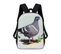 FekiLoot Grey Pigeon Backpack Laptop Computer Bag Large Travel Backpack Custom Print Bookbag Work Casual Daypack