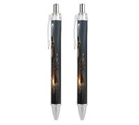 FekiLoot Grim Reaper Ballpoint Pens Retractable Ball Point Pens Smooth-Flowing Black Ink 0.5mm Writing Pen Black Ink Pen for Men Women 2 PCS