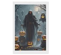 FekiLoot Grim Reaper Diamond Painting Kits for Adults Full Drill Diamond Dots Art for Beginners DIY 5d Round Gem Diamond Pictures Art Kits Crafts Home Wall Decoration Gift 8"x12"