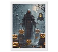 FekiLoot Grim Reaper Diamond Painting Kits for Adults Full Drill Diamond Dots Art for Beginners DIY 5d Square Gem Diamond Pictures Art Kits Crafts Home Wall Decoration Gift 12"x16"