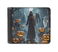FekiLoot Grim Reaper Wallet Large Capacity Slim Bifold Wallet with Multiple Card Slots PU Leather Men Purse