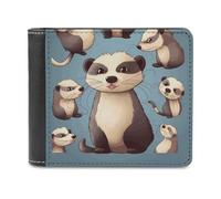 FekiLoot Hairy Ferret Wallet Fashionable Slim Leather Wallet with Multiple Card Slots And Hidden Compartments Wallets