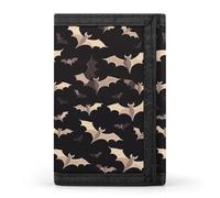 FekiLoot Halloween Flying Bats Wallet for Women Men Trifold Wallet Large Front Pocket Wallets Travel Slim RFID Blocking Wallets Coin Purse Credit Card Holder
