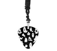 FekiLoot Halloween Goth Guitar Pick Necklace for Women&Men Personalized Pendant Necklaces Exquisite Metal Necklaces Cool Guitar Pick Holder Necklace Unique Gifts for Adult