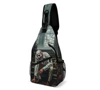 FekiLoot Halloween Horror Theme Sling Bag Men Crossbody Bags Women Shoulder Backpack Daypack Chest Bag for Travel Outdoor