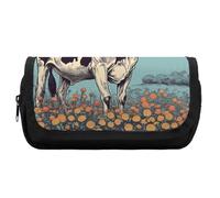 FekiLoot Hand Drawn Cow Pencil Case Office Pencil Box Large Capacity Pencil Box Pouch Holder Double Zipper Pencil Case Use to Organize Desktop And Plan Space Home Office