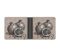 FekiLoot Hand Drawn Fruits Wallet Slim PU Bifold Design Wallet with Multiple Card Slots Wallets Extra Capacity Pocket Wallets