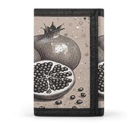 FekiLoot Hand Drawn Fruits Wallet Slim Trifold Wallets with Multiple Card Slots Credit Card Holder Pocket Coin Purse